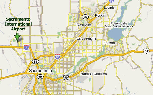 Sacramento International Airport (SMF) map