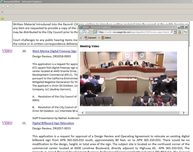 Screenshot of Archive Video playing