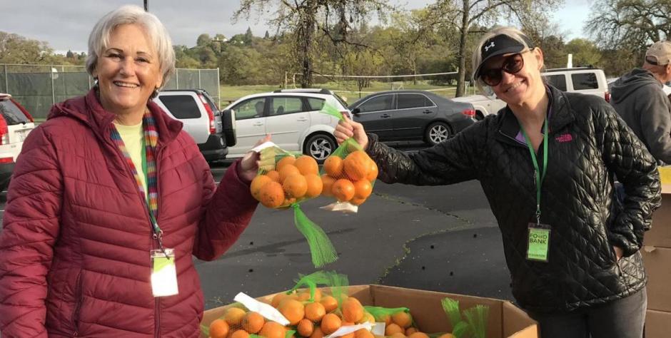Placer Food Bank volunteers at the Free Farmer's Market at Johnson-Springview Park in Rocklin