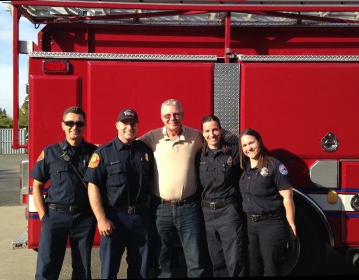 Cardiac arrest victim comes by to say Thank You