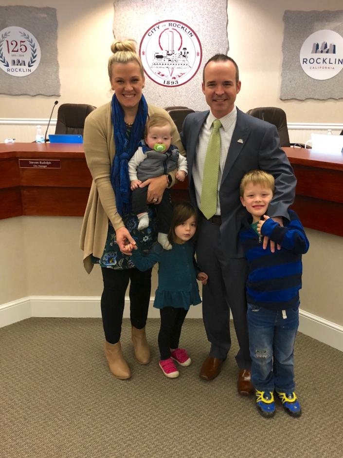 Mayor Joe Patterson and his family.