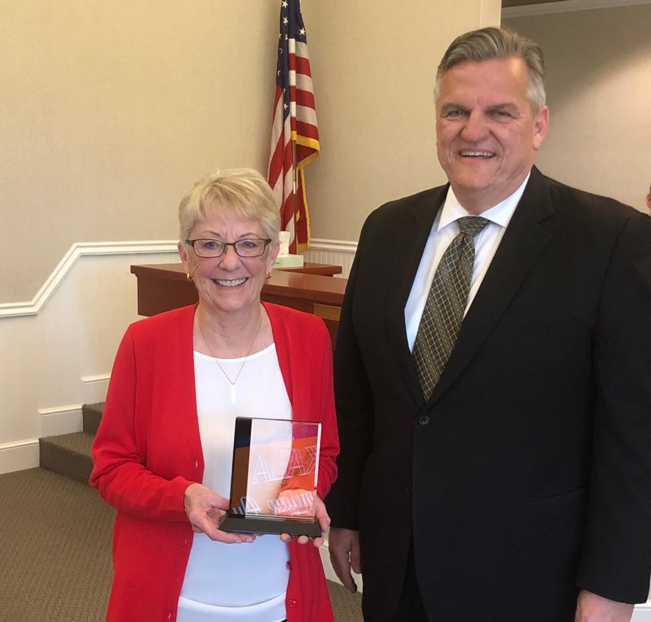 Nancy Lohse, winner of the 2019 Individual Ruhkala Award