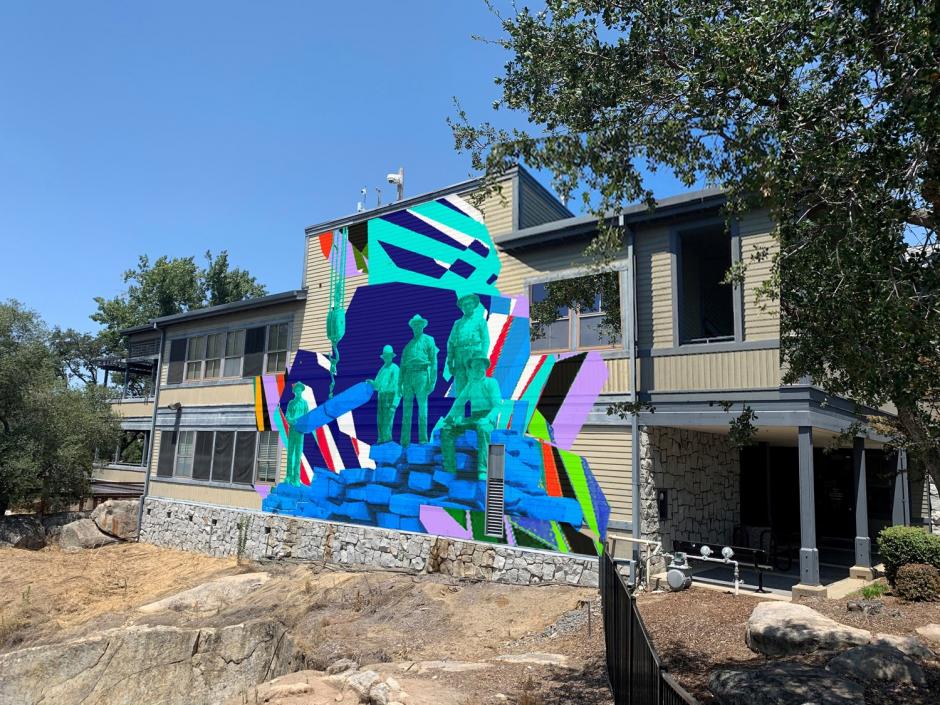 A rendering of the mural approved for City Hall