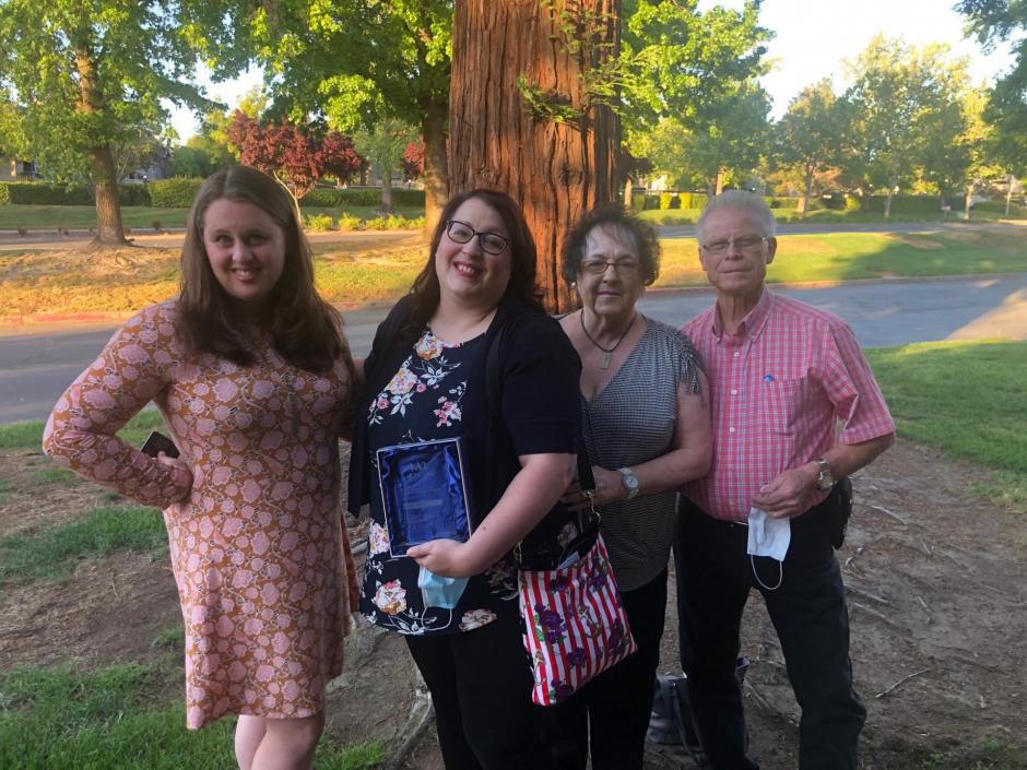 Image of Staci Bier (second from left) and her family