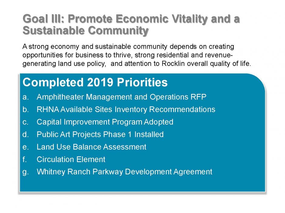 Strategic Plan Goal 3 Accomplishments