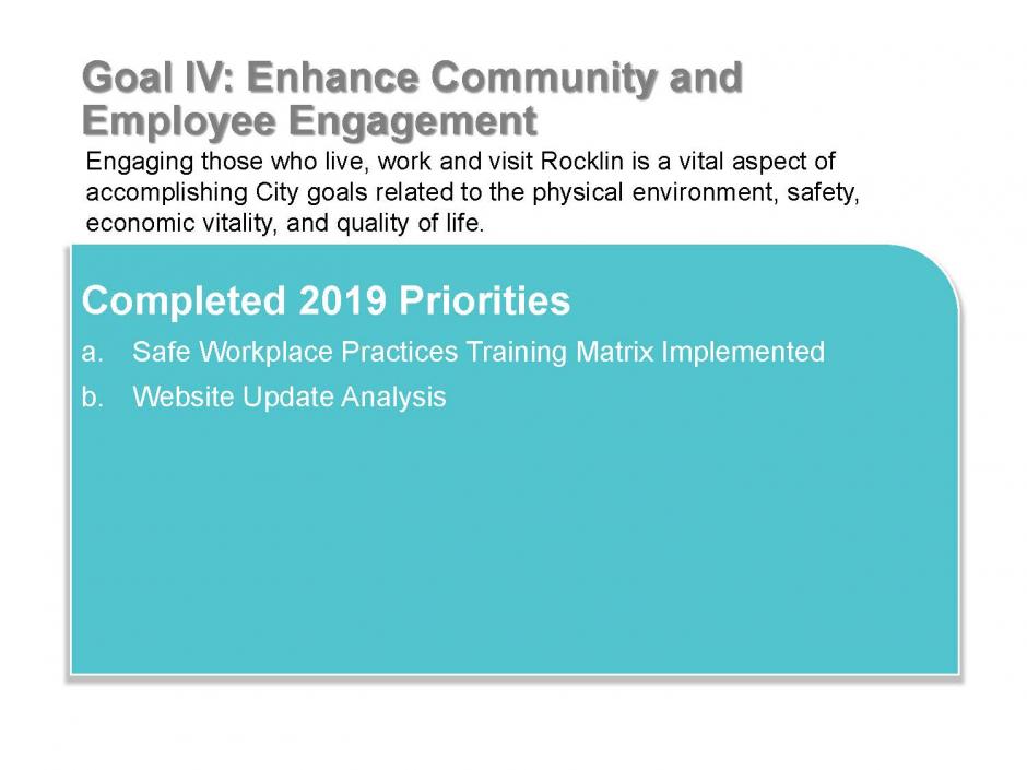 Strategic Plan Goal 4 Accomplishments