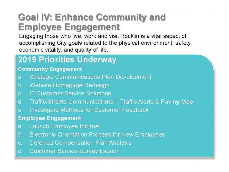 Strategic Plan Goal 4 Items
