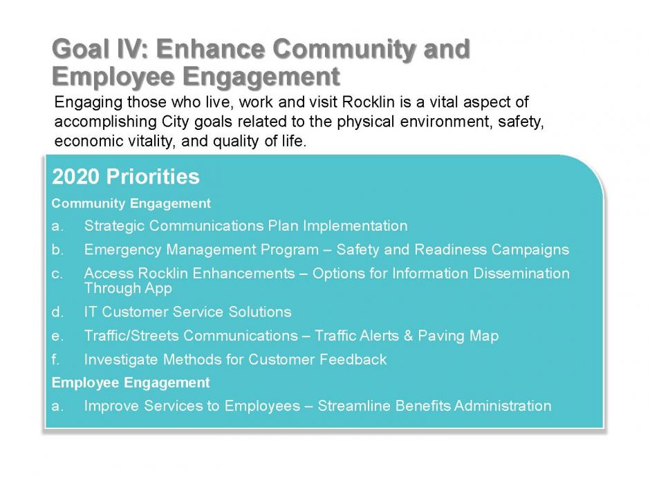 Strategic Plan Goal 4 Items