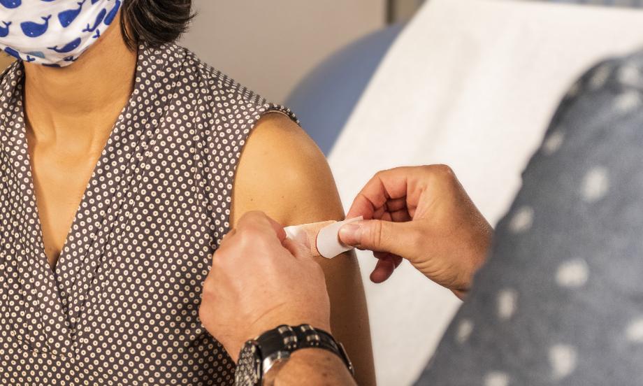 Image of a person getting vaccinated.