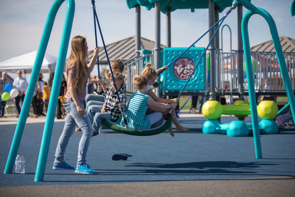 The Accelerator Swing  adds interactivity to the normal motion of a regular swing.