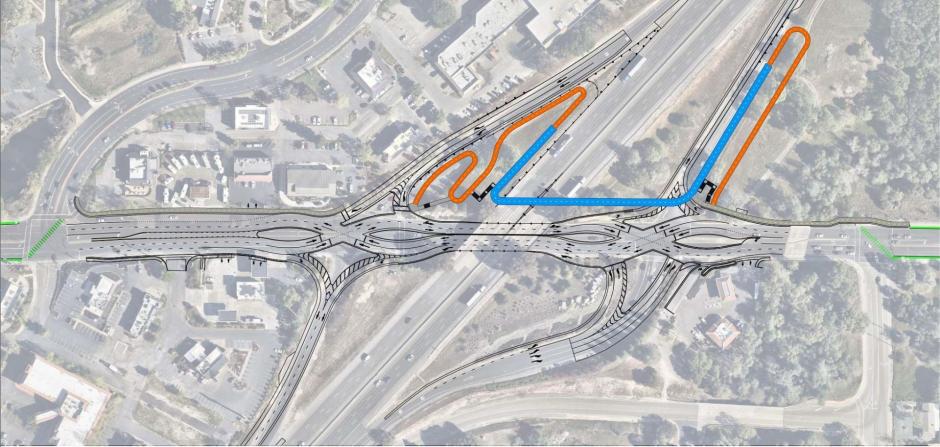 Pedestrian and Bicycle Overcrossing Alternative 1