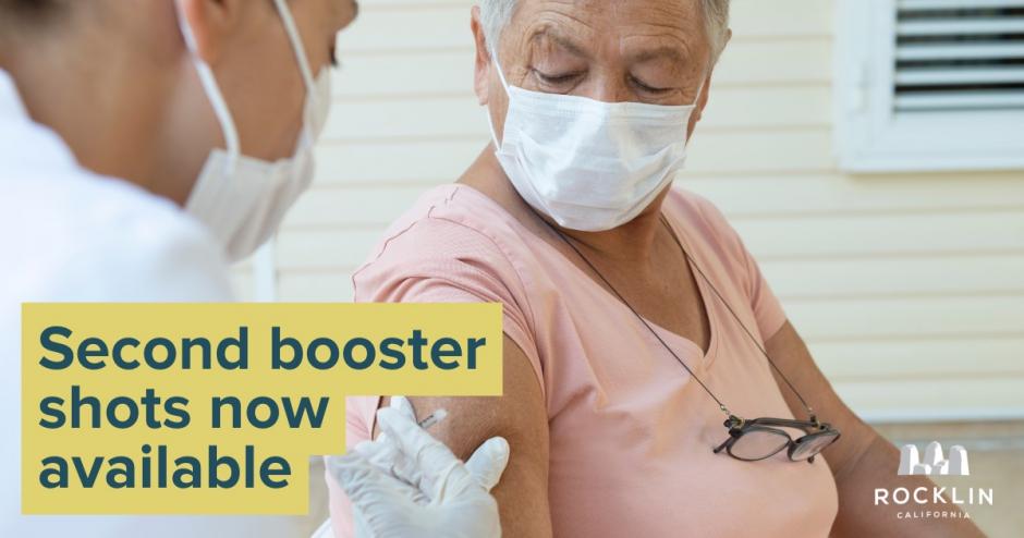 A resident over 50 receiving a COVID-19 booster shot