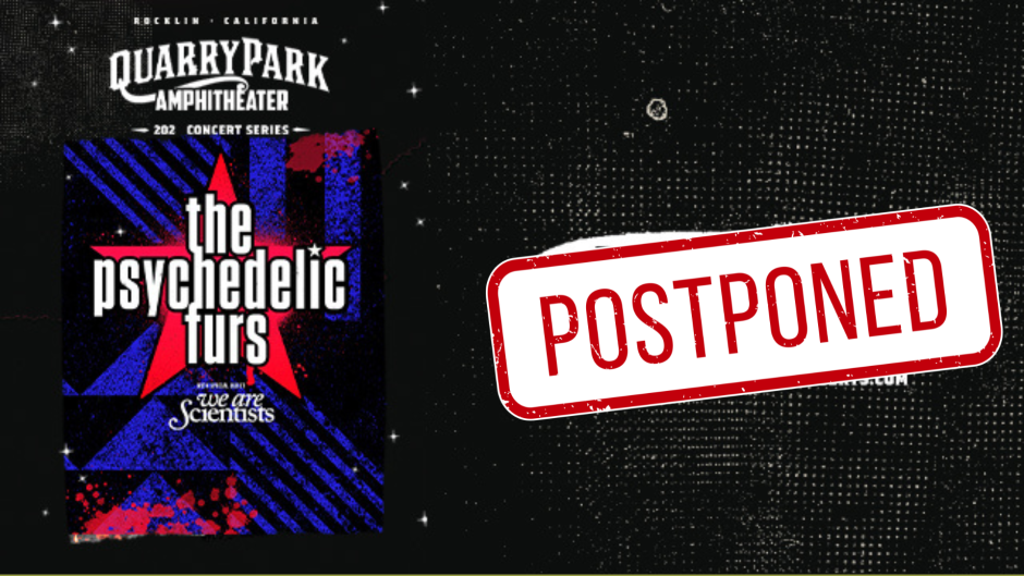 The Psychedelic Furs concert poster postpone