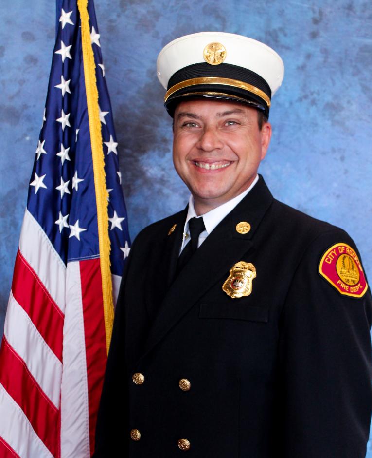 Formal portrait of Shawn Watkins, Interim Rocklin Fire Chief