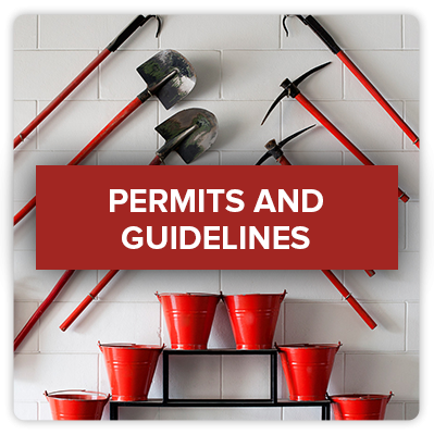 Click this image of fire tools to view Rocklin Fire's Permits and Guidelines