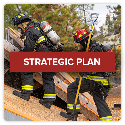 Click this image of firefighters in training to view the Fire Department's Strategic Plan