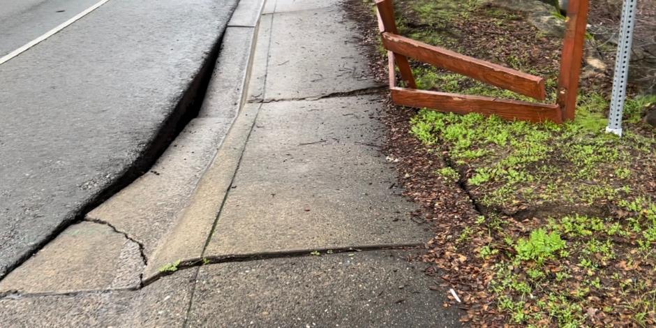 Midas Ave sidewalk failure