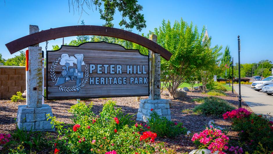 The sign outside Peter Hill Heritage Park