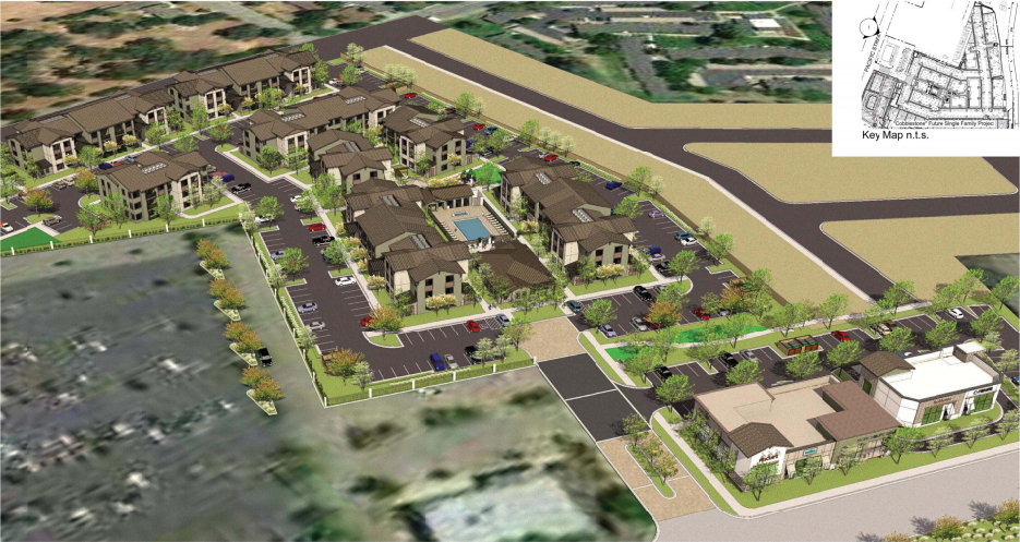 A rendering of the completed Quarry Place Apartments.
