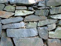 photo of rock retaining wall