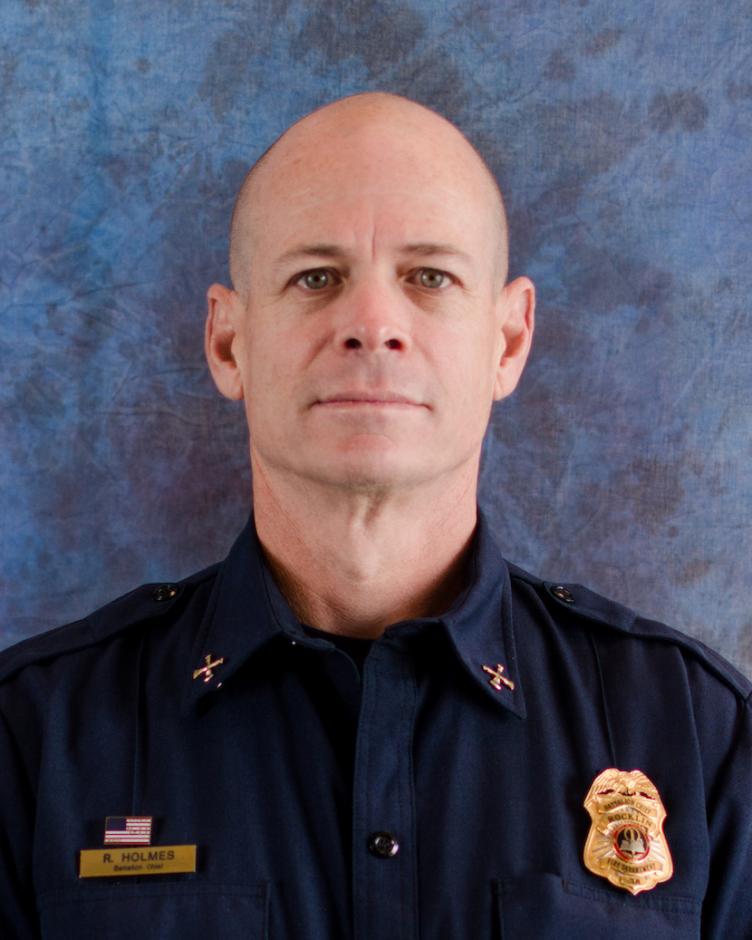 Formal portrait of Rick Holmes, Battalion Chief - C Shift