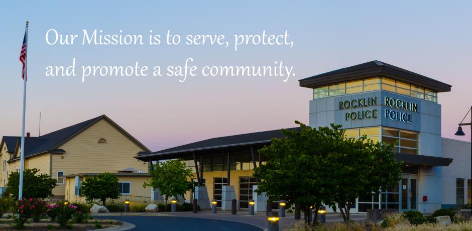 Sunset over the Rocklin Police Department at 4080 Rocklin Road.