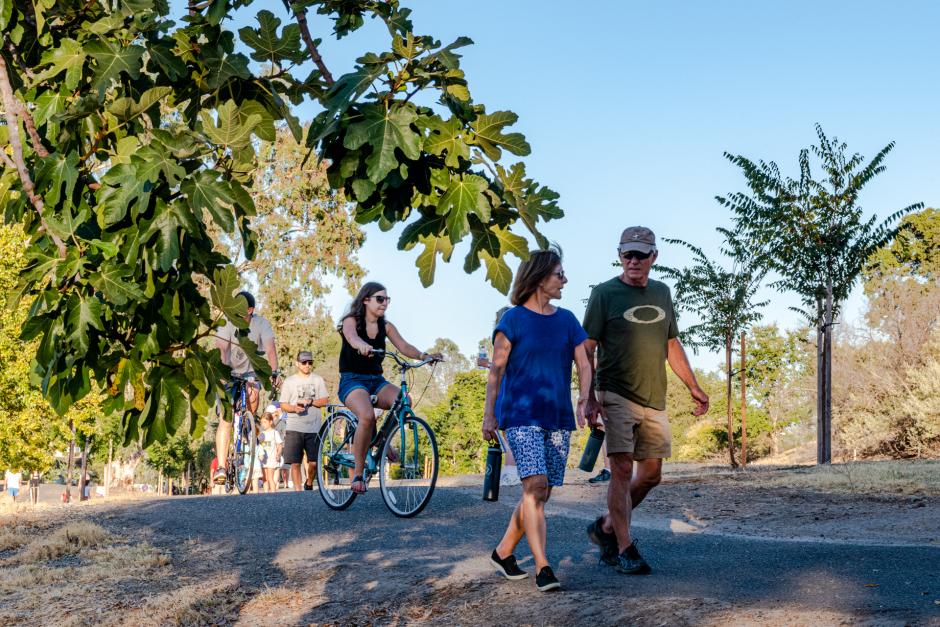 Walkers and cyclists on SWRA West Trails