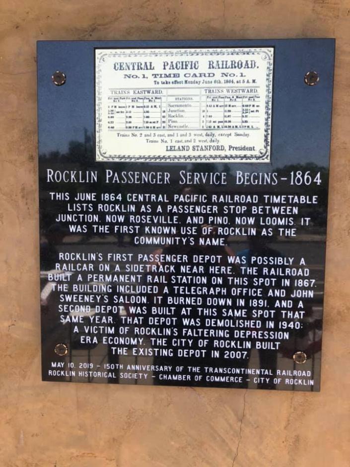 Plaque with 1864 Timetable 