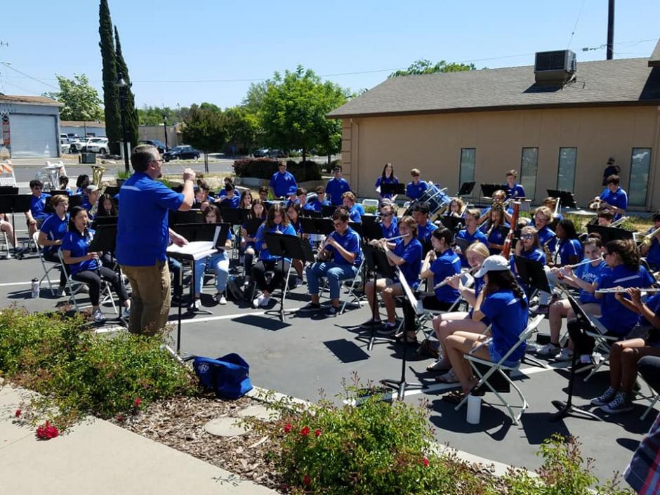 Rocklin High School Band at Plaque Dedication